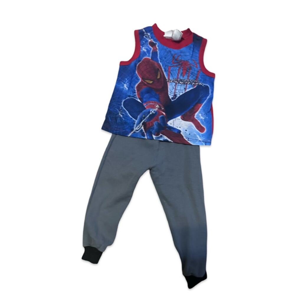 Marvel Spider-Man Pajama Set Size 6/7 Red Gray